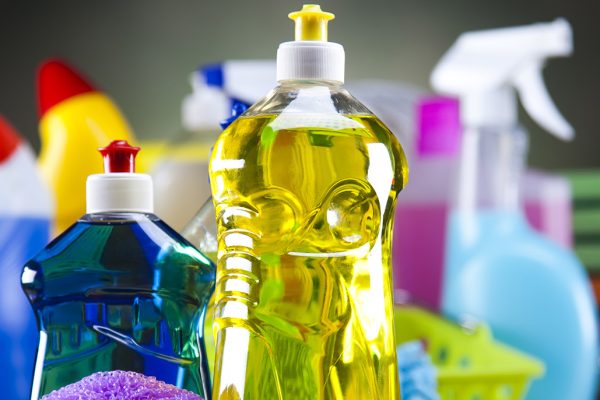 Assorted cleaning products